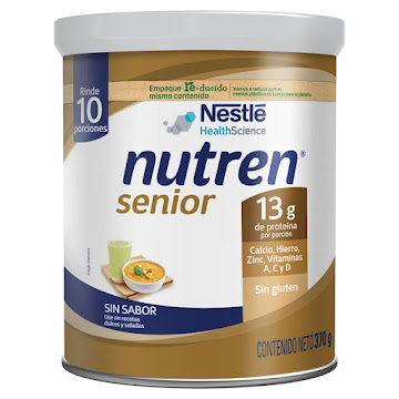 Alimento En Polvo Nutren Senior Nestle Sin Sabor x 370 gr  
