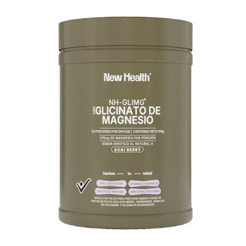 Glicinato De Magnesio New Health Acai Berry Tarro x 500 gr  