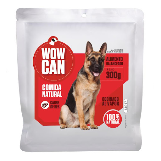 Alimento Húmedo Para Perros Wow Can Sabor Carne de Res x 300 gr