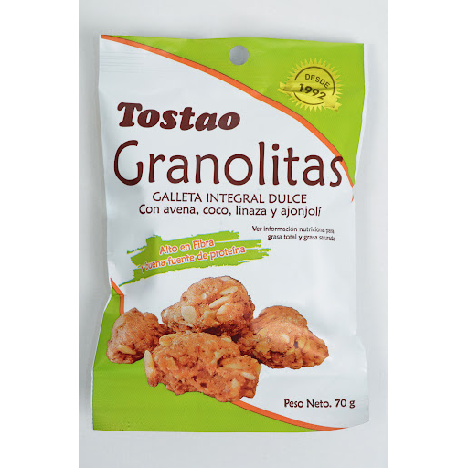 Galletas Integrales Granolitas Tostao Paquete x 78 gr