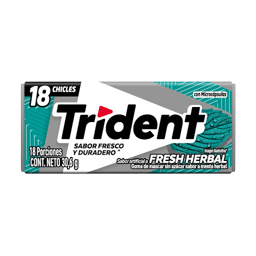 Chicle Trident Fresh Herbal Sin Azúcar x 18 und