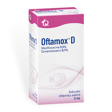Oftammox D Moxifloxacina + Dexametasona 0.5/0.1% Tecnoquímicas Frasco x 5 ml  