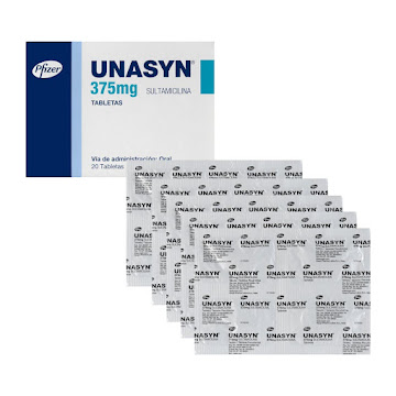 Unasyn Sultamicilina 375 mg Pfizer Caja x 20 Tabletas  
