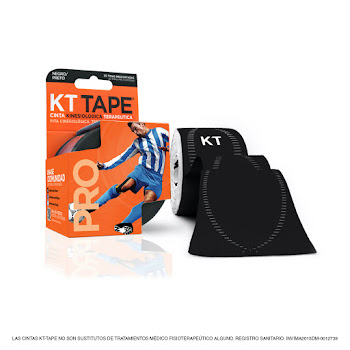Cinta Kt Tape Pro Deportiva Elástica Sintética Negro Pre Cortada x 20 Tiras  