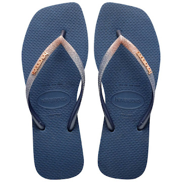 Sandalias Havaianas Slim   Square Azul T35-36 x 1 par 