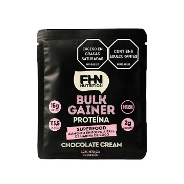 Proteína En Polvo Bulk Gainer FHN Sabor Chocolate Cream Sachet x 23 gr  