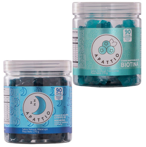 DUO Moonly + Hair & Nails Apattio Tarro x 180 gomas 🌙 Moonly — Descanso natural y reparador

Nuestras gomitas para dormir están diseñadas para ayudarte a relajarte y conciliar el sueño de forma más tranquila y natural. Apoyan la reducción del estrés, f