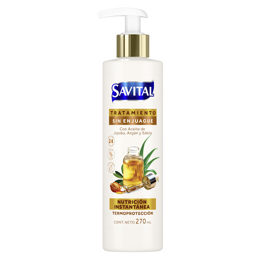 Tratamiento Savital Sin Enjugue Nutricion Y Brillo Botella x 270 ml