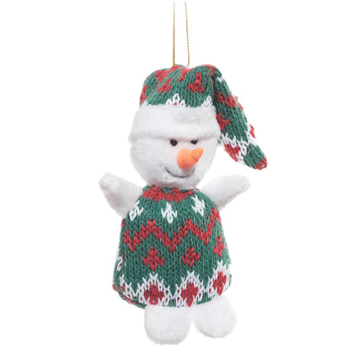 Adorno Navideño Mays Muñeco de Nieve Rojo y Verde x 1 und 