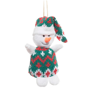 Adorno Navideño Mays Muñeco de Nieve Rojo y Verde x 1 und   