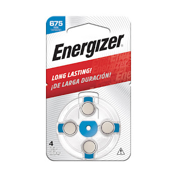 Pila Energizer Zero Mercury Long Tabs 675 Auditiva x 4 und  