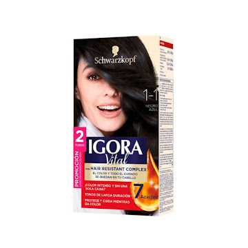 Tinte Igora Vital 1-1 Negro Azul Caja x 1 und  
