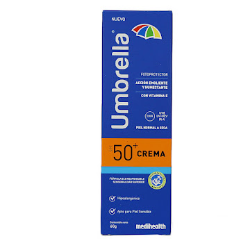 Protector Solar Umbrella Crema Piel Normal o Seca SPF50+ x 60 gr  