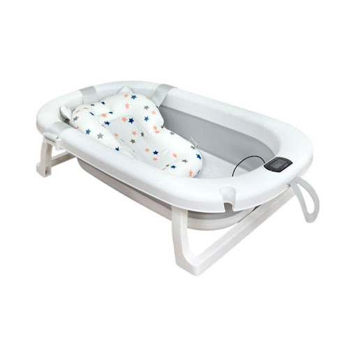 Bañera Bebé Happy Baby Cojín y Termómetro Samy Gris HAPPY BABY Caja x 1