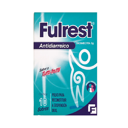Fulrest Diosmectita 3gr Sabor Tutti Frutti Farmacol Caja x 10 Sobres
