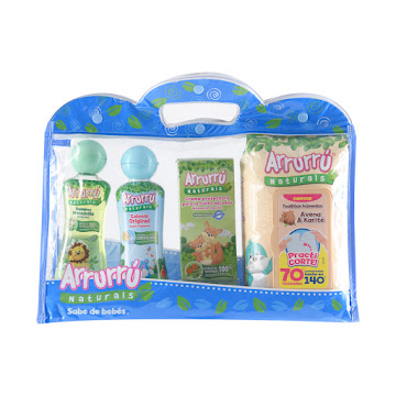 Estuche Arrurrú Naturals Lullaby Toallitas + Crema + Colonia + Shampoo Paquete x 4 und  