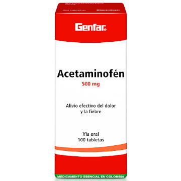 Acetaminofén Genfar 500 mg Caja x 100 Tabletas  