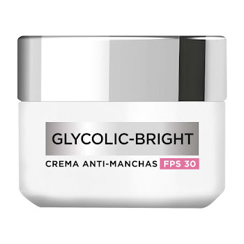 Crema Hidratante Facial Día L'Oréal París Glycolic Bright Antimanchas FPS30 Frasco x 50 ml  