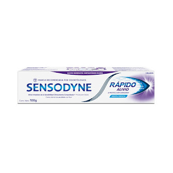Crema Dental Sensodyne Rápido Alivio de la sensibilidad dental x 100 gr  
