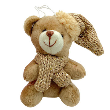 Adorno Oso Navideño   Color Natural Surtido x 1 und 