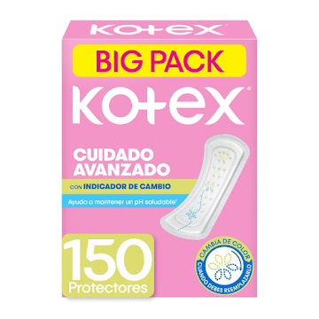 Protectores Diarios Kotex con Indicador de PH x 150 und  