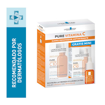 Suero Renovador Antioxidante La Roche-Posay Pure Vitamin C10 x 30 ml + Pure Vitamin C1  