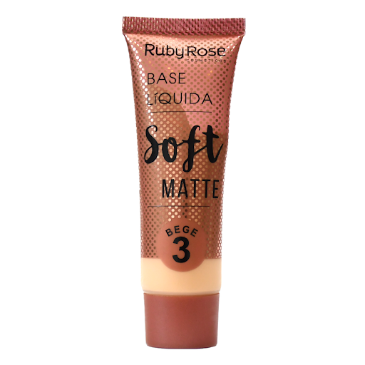 Base Líquida Ruby Rose Soft Matte Beige #3 x 29 ml