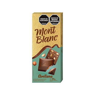 Chocolatina Montblanc Avellana Con Leche Y Trozos de Avellanas x 80 gr  