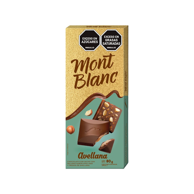 Chocolatina Montblanc Avellana Con Leche Y Trozos de Avellanas x 80 gr  
