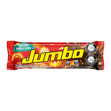 Chocolatina Jumbo Maní Edición Endulzado x 55 gr   