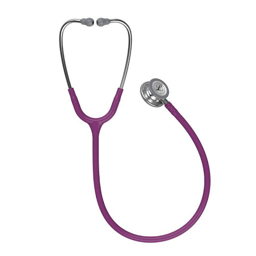 Estetosc Litman Clas Iii Std Plum Littmann  x 1 Estetoscopio color ciruela, ideal para escuchar sonidos del corazón, pulmones y otros órganos en adultos y niños. Su diseño de doble campana permite alternar entre frecuencias altas y bajas con solo a