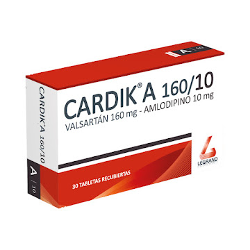 Cardik A Valsartan 160mg   + Amlodipino 10mg Legrand Caja x 30 Tabletas  