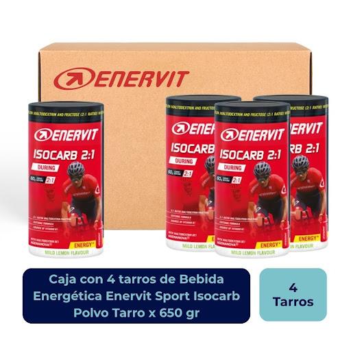 Bebida Energética Enervit Sport Isocarb Polvo Tarro x 650 gr Enervit Caja x 4 