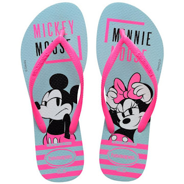 Sandalias Havaianas Slim   Disney Minnie T39-40 X 1 Par 