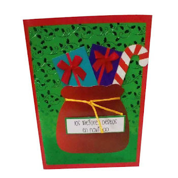 Tarjeta De Navidad "Los Mejores Deseos En Navidad" x 1 und  