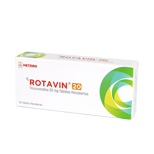 Rotavin Rosuvastatina 20mg Caja x 30 Tabletas