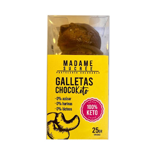 Galletas Madame Sucrée Choco Keto x 150 gr