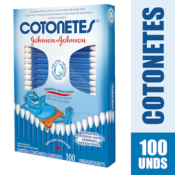 //Copitos JOHNSON & JOHNSON Cotonetes Puro Algodón x100Und                