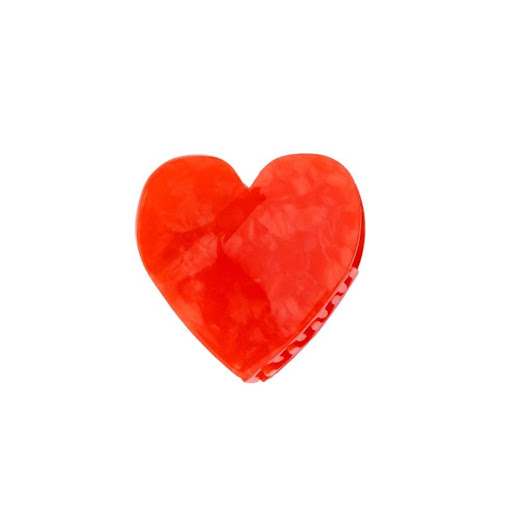 Gancho Corazon Rojo Pinza para Cabello Diseño NEON X 1 Und NEON 1 unidad x 1  
