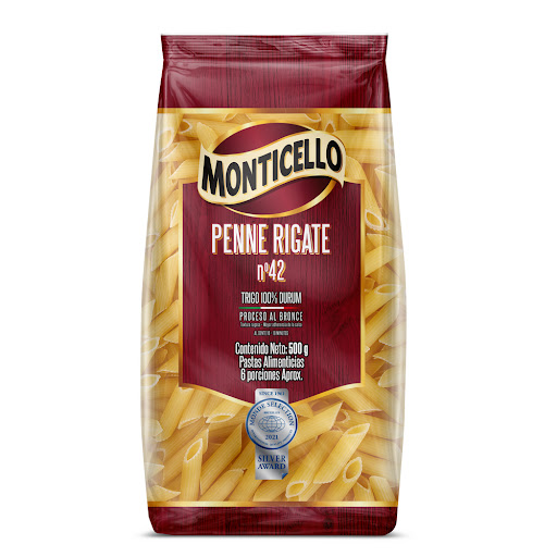 Pasta Penne Rigate Monticello N°42 x 500 gr