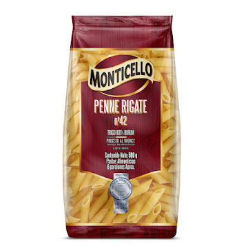 Pasta Penne Rigate Monticello N°42 x 500 gr  