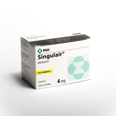 Singulair Pediátrico  Montelukast 4 mg MSD Caja x 30 sobres