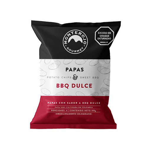 Papas Monterojo Bbq   Dulce Paquete x 100 gr