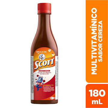 Emulsión de Scott Vitamina A + D3 Haleon Cereza x 180 ml  