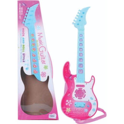 Guitarra Pop Style Para Niña Caja Plasticos Asociados  x 1 Esta guitarra eléctrica es perfecta para que los niños exploren su interés por la música, disfruten del sonido nítido del instrumento y desarrollen sus habilidades creativas. Su diseño cómodo y agrada