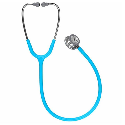Estetoscopio Litman Tquois Classic Iii N Littmann  x 1 Estetoscopio color turquesa, ideal para escuchar sonidos del corazón, pulmones y otros órganos en adultos y niños. Su diseño de doble campana permite alternar entre frecuencias altas y bajas con solo 