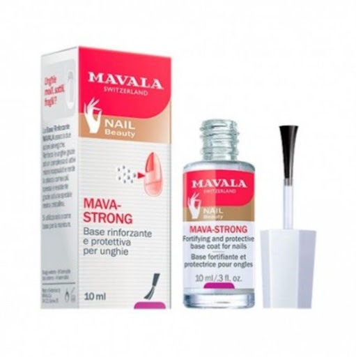 MAVALA BASE FORTALECEDORA 10ML MAVALA MAVA STRONG A/ESP 10ML x 10 ML Mavala Mava-Strong Fortalecedor Uñas 10 ml es un esmalte incoloro y con brillo que mejora la salud de las uñas, fortaleciéndolas. Contiene un complejo de ingredientes beneficiosos para las mismas como