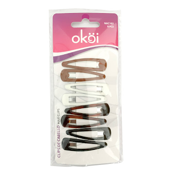 Clips Multicolor Para El Cabello Okoi x 8 und  
