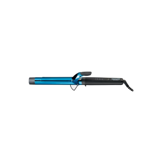 TENAZA RIZADORA 1 ¼» BLACK BLUE BaBylissPRO Caja x 1 Tecnologia Blue Nano Titanium para un mejor alisado
Diseño de barril extralargo para cabellos mas largos
Calienta hasta los 430°F
Tenaza para un mejor agarre del cabello
5 opciones de temperatura
Punt