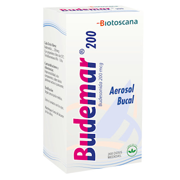 Budemar 200 mcg Budesonida Biotoscana Inhalador Bucal X 200 Dosis   